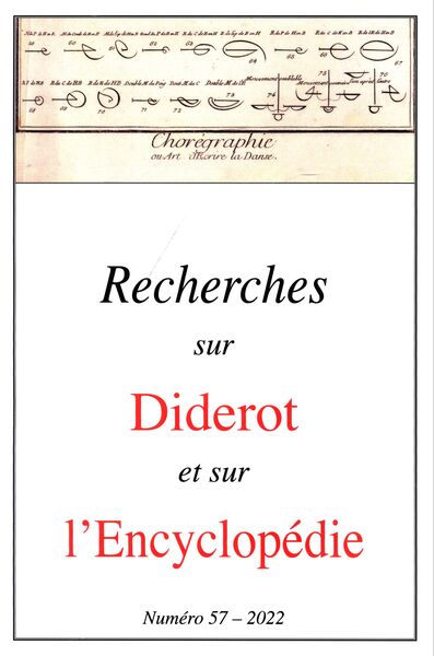 Picture of Revue Recherches sur Diderot et sur l’Encyclopédie 57 - 2022