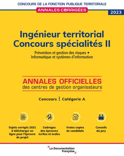 Image de Ingénieur territorial 2023. Spécialités II. Catégorie A