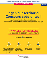 Image de Ingénieur territorial 2023. Spécialités I. Catégorie A