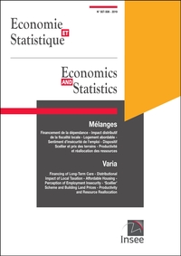 Image de Economie et Statistique/ Economics and Statistics n° 507-508