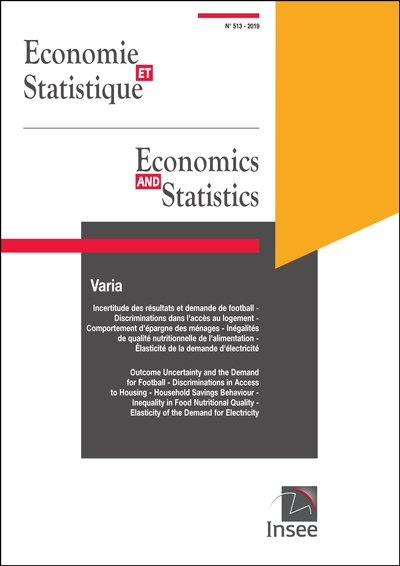 Picture of Economie et Statistique/ Economics and Statistics n° 513