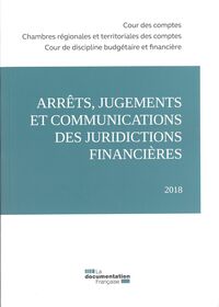Picture of Arrêts, jugements et communications des juridictions financières 2018