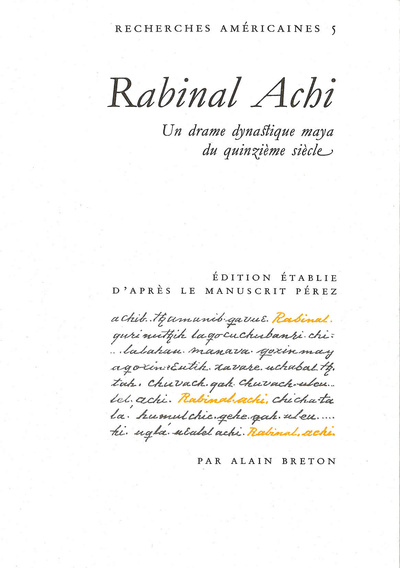 Image de <I>Rabinal Achi</I>