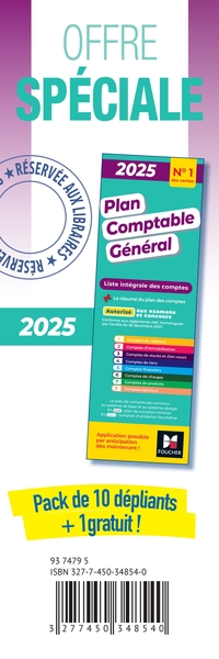 Picture of Plan comptable général pack 10 + 1 - 2025