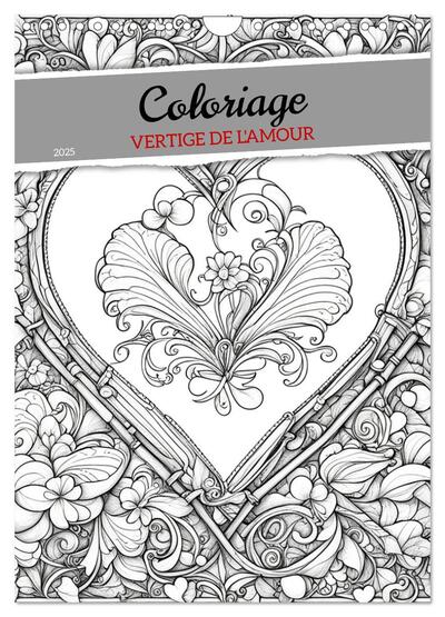 Picture of Coloriage (Calendrier mural 2025 DIN A4 horizontal), CALVENDO calendrier mensuel