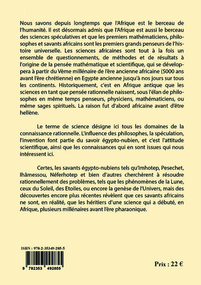 Image de L’Afrique, berceau des sciences spéculatives et appliqués
