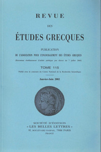 Image de Revue des études grecques
