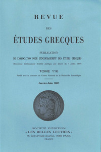Image de Revue des études grecques