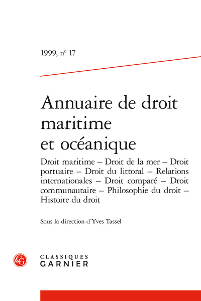 Picture of Annuaire de droit maritime et océanique