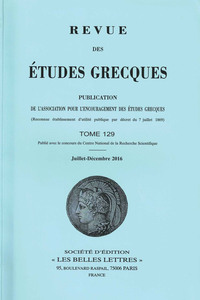 Image de Revue des études grecques