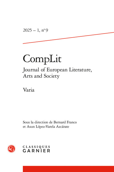 Image de CompLit. Journal of European Literature, Arts and Society