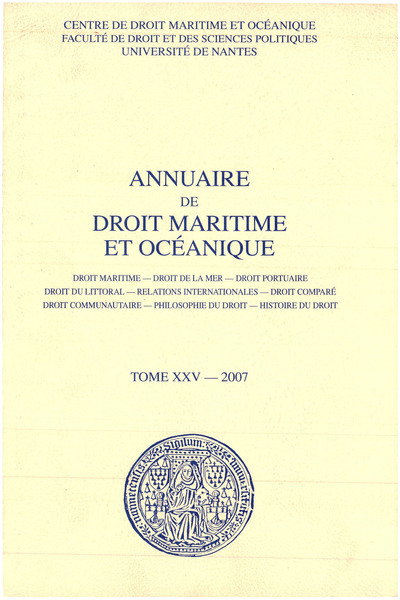 Picture of Annuaire de droit maritime et océanique