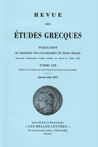Image de Revue des études grecques