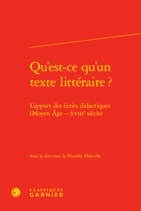 Picture of Qu'est-ce qu'un texte littéraire ?