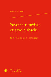 Picture of Savoir immédiat et savoir absolu
