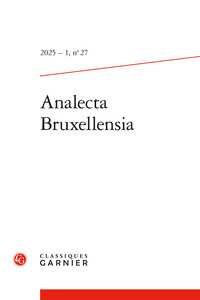 Image de Analecta Bruxellensia