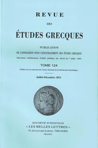 Image de Revue des études grecques