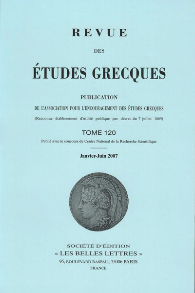 Image de Revue des études grecques