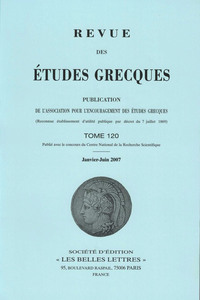 Image de Revue des études grecques