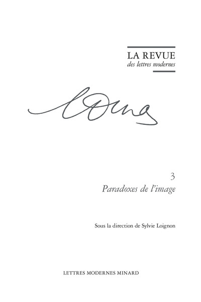 Picture of La Revue des lettres modernes
