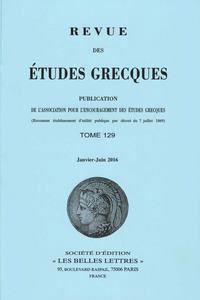 Image de Revue des études grecques