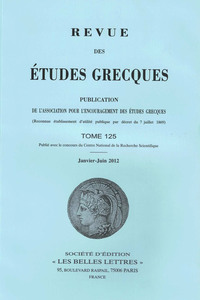 Image de Revue des études grecques