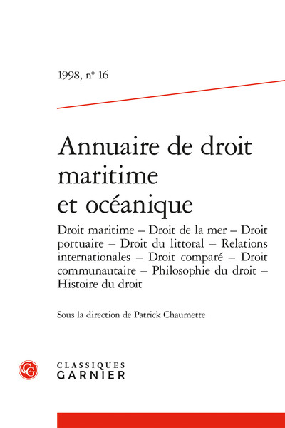 Picture of Annuaire de droit maritime et océanique