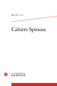 Picture of Cahiers Spinoza
