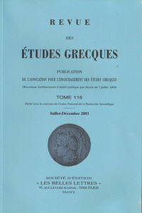 Image de Revue des études grecques