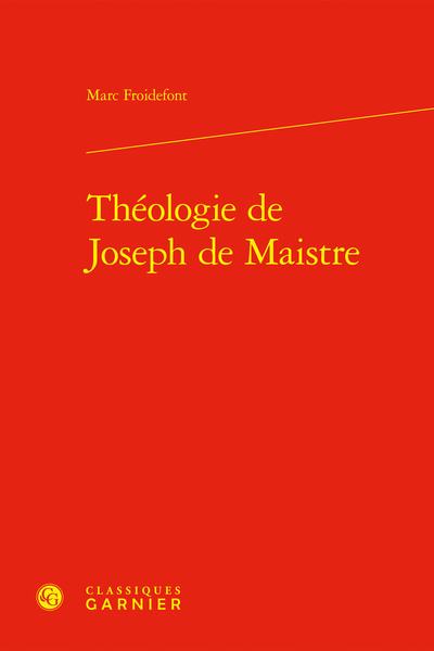 Image de Théologie de Joseph de Maistre