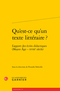 Picture of Qu'est-ce qu'un texte littéraire ?