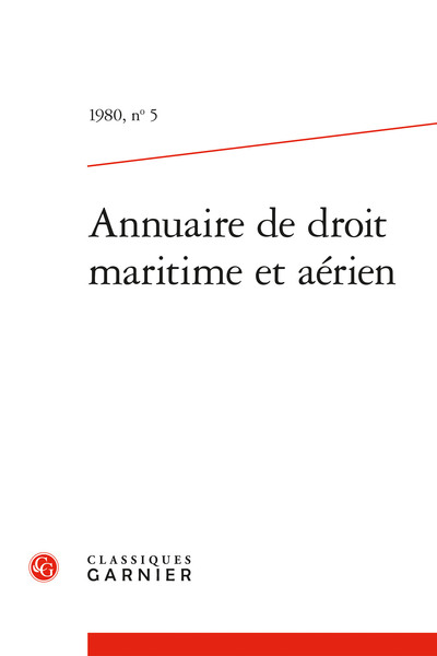 Picture of Annuaire de droit maritime et aérien