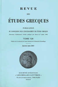 Image de Revue des études grecques