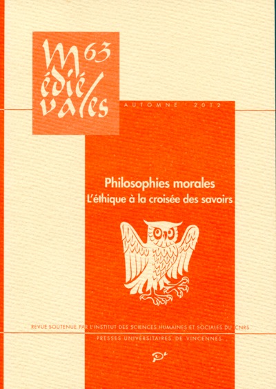 Picture of Philosophies morales - L'éthique à la croisée des savoirs (XIIIe-XIVe siècles)
