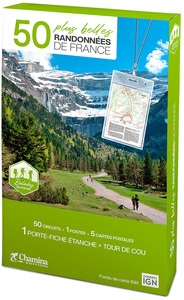Picture of CORET 'BALADES EN POCHE' 50 PLUS BELLES RANDONNEES DE RANCE - 50 ICHES + 5 CARTES POSTALES + 1 P