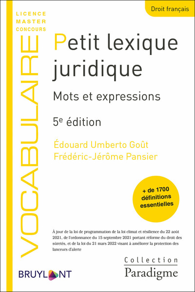 Image de Petit lexique juridique