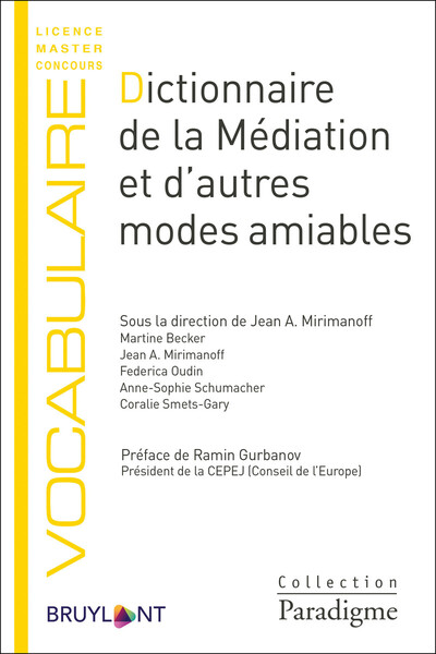 Image de Dictionnaire de la Médiation et d'autres modes amiables