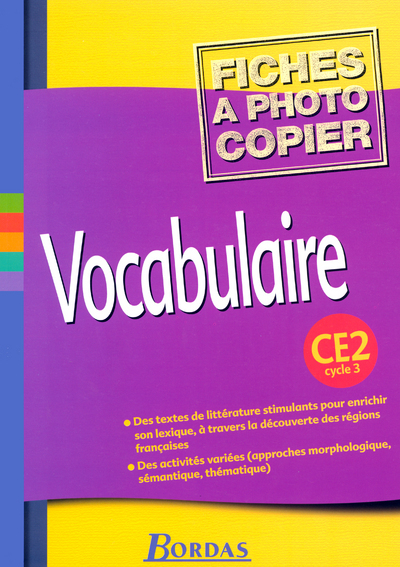 Picture of VOCABULAIRE CE2 CYCLE 3 FICHES A PHOTOCOPIER