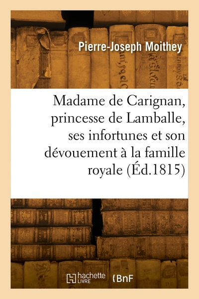 Picture of Madame de Carignan, princesse de Lamballe