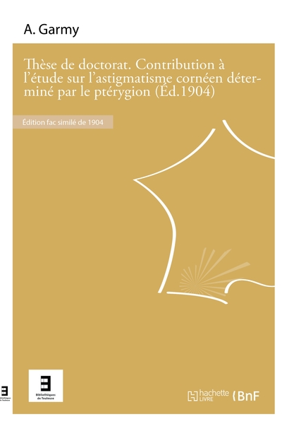 Picture of Thèse de doctorat. Contribution à l'étude sur l'astigmatisme cornéen déterminé par le ptérygion