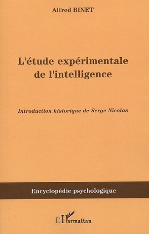 Image de L'étude expérimentale de l'intelligence