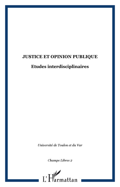 Picture of JUSTICE ET OPINION PUBLIQUE