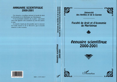Image de ANNUAIRE SCIENTIFIQUE 2000-2001 DE LA FACULTÉ DE DROIT ET D'ÉCONOMIE DE MARTINIQUE