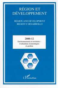 Image de ENVIRONNEMENT ET TERRITOIRE : ÉVALUATIONS ÉCONOMIQUES ET GESTION