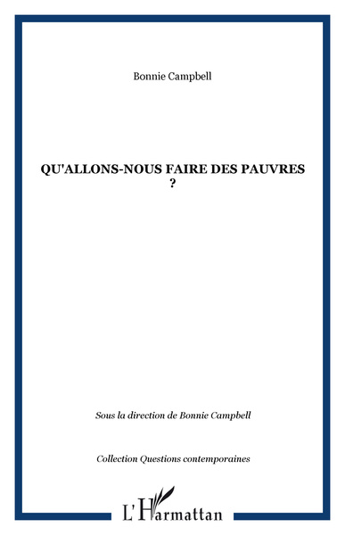 Image de Qu'allons-nous faire des pauvres ?