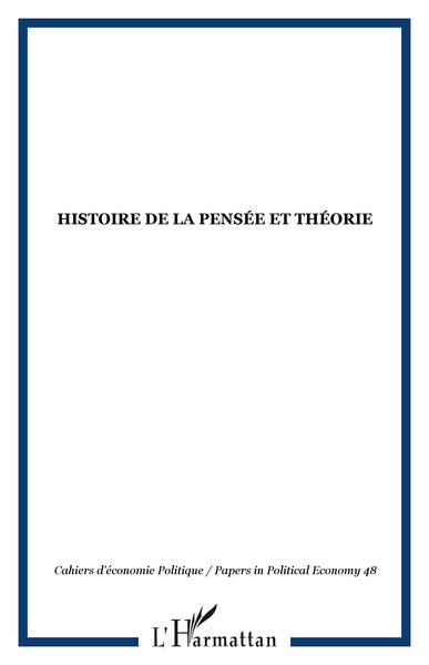 Image de Histoire de la pensée et théorie