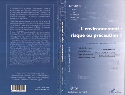 Picture of L'environnement : risque ou précaution ?