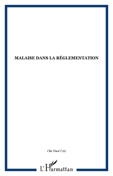 Image de Malaise dans la réglementation