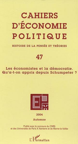 Image de Les économistes et la démocratie. Qu'a-t-on appris depuis Schumpeter ?