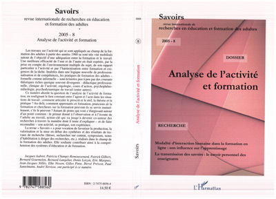 Picture of Analyse de l'activité et formation (revue savoir)